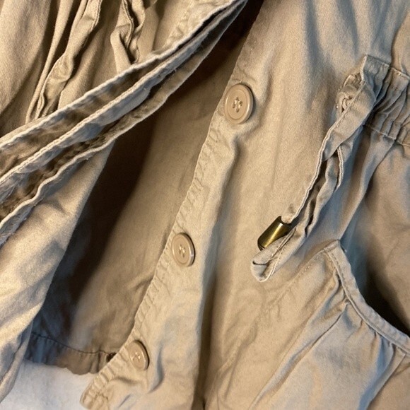 Love 21 cargo moto utility button up Pockets buckles hoodie long sleeve jacket - Picture 11 of 11